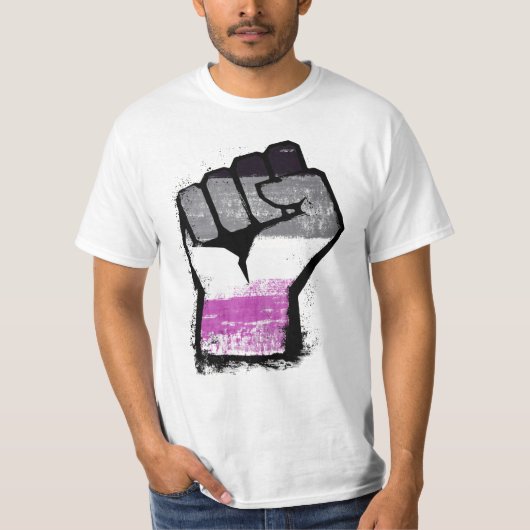 T-Shirt Fist de Fierté Asexuelle (Devant)