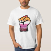 T-shirt Fist de protestation lesbienne (Devant)