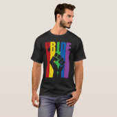 T-shirt Fist gay pride Lgbt Rainbow Lgbtq Lesbian Pride Mo (Devant entier)