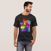 T-shirt Fist Human Power Lgbt Pride Gay Lesbian Transgende (Devant entier)