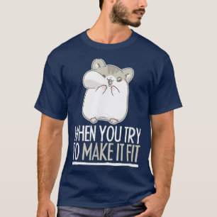 T-shirt Fit Hamster Kawaii Manger de semences Animaux de c