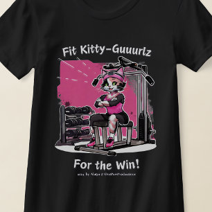 T-shirt Fit Kitty Gurl, Rose,