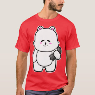 T-shirt Fitness au chat avec Dumbbell 2