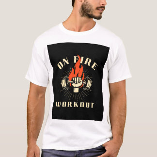 T-shirt Fitness Black & Red Grunge - style entraîn