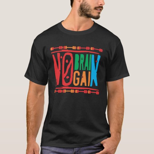 T-shirt Fitness Bodybuilding I No Brain No Gain (Devant)