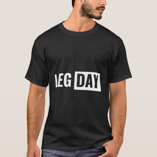 T-shirt Fitness de la musculation du jour de la jambe (Devant)