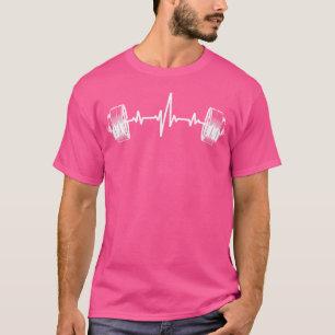 T-shirt Fitness décontracté Heartbeat Barbell Gym Workouts