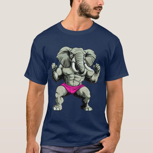 T-shirt fitness éléphant (Devant)