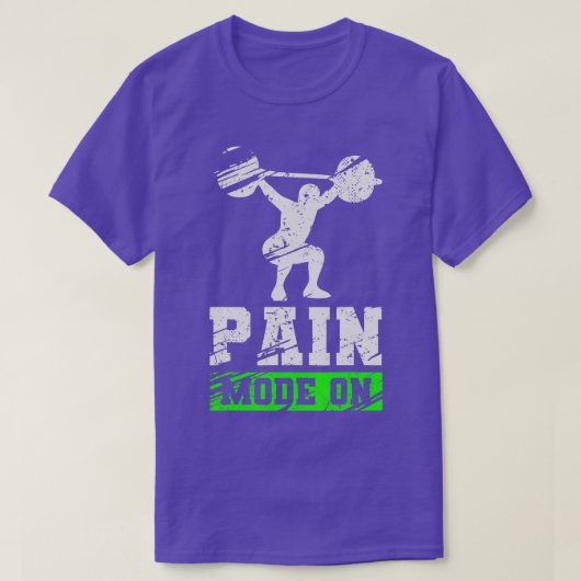 T-shirt Fitness Mens Exercice Gym Bodybuilder Mode Douleur (Design devant)