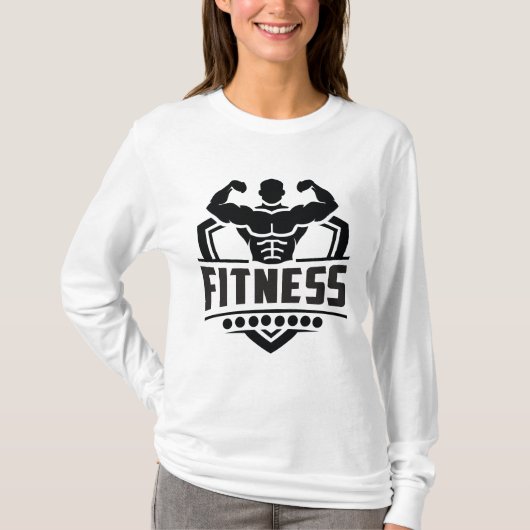 T-shirt Fitness Motivation Graphic | Strong & Active Life (Devant)