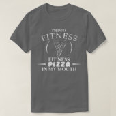 T-shirt Fitness Pizza Dans Ma Bouche Drôle Pizza Chemise N (Design devant)