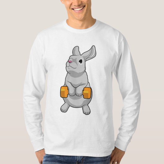 T-shirt Fitness Rabbit Dumbbell (Devant)