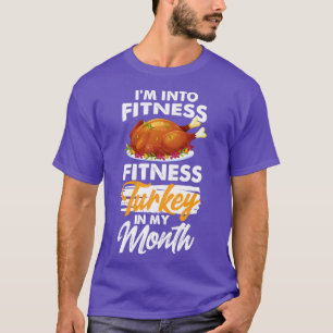 T-shirt Fitness Turquie Dans Mon Mois Thanksgiving Joyeux