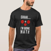 T-shirt Fitness Workout Shh Je fais Math Barbell (Devant)
