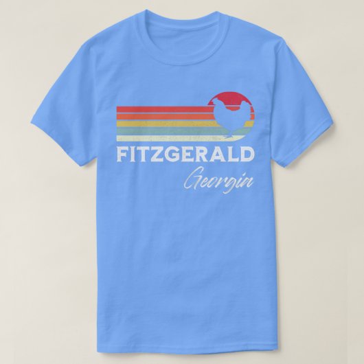 T-shirt Fitzgerald Georgia Retro Chicken Lover Souvenir (Design devant)