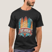T-shirt Five Surfboards Fort Morgan Beach Al (Devant)