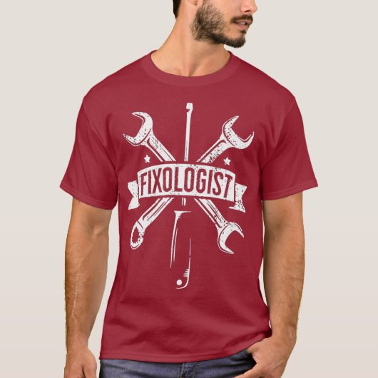 T-shirt Fixologue Funny Artisans Wrench M. Fix It (Devant)