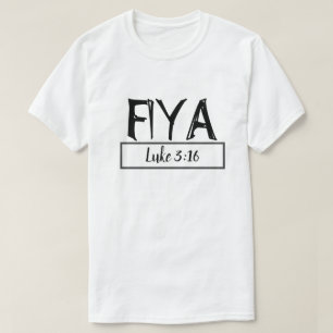 T-shirt Fiya white & black tee