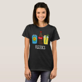 T-shirt Fizzics Funny Fizzy Cola Boissons Pun Dark BG (Devant entier)
