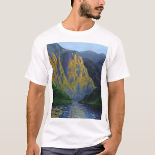 T-shirt Fjord norvégien approchant du coucher du soleil