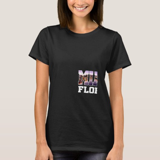 T-shirt FL Floride Miami Night Skyline Floride Pride Vint (Devant)