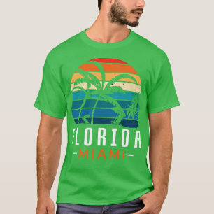T-shirt FL Miami Tropical Summer Palm Trees Retro Floride