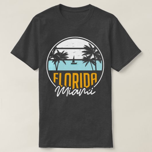 T-shirt FL Vacances d'été Exotic Miami Lover Floride (Design devant)