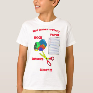 T-shirt Flacon de ciseaux de papier de roche