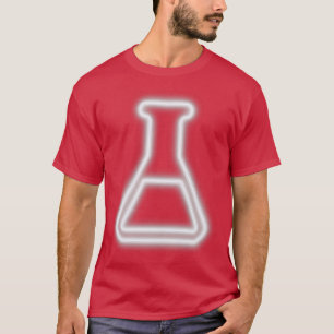 T-shirt Flacon de laboratoire de chimie néon rétro blanc