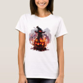 T-shirt Flacon Sorcière Flamme Effrayant (Devant)