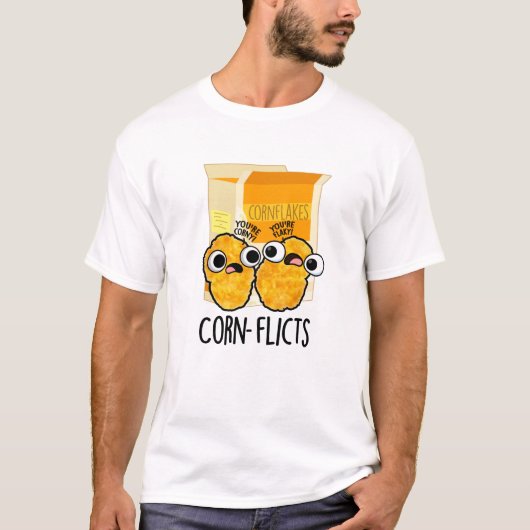 T-shirt Flacons de maïs amusant Flakes Pun (Devant)