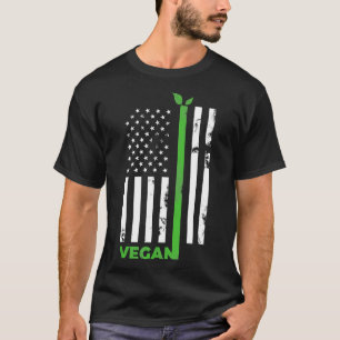 T-shirt Flag américain végétal Vegetarian Farming Shirt