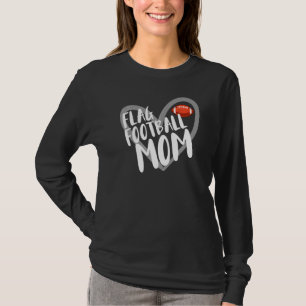 T-shirt Flag Football Maman Coeur