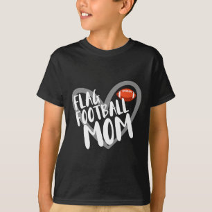 T-shirt Flag Football Maman Coeur