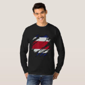 T-shirt Flag Identity Pride Heritage Costa Rica (Devant entier)