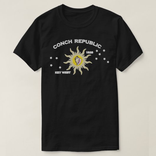 T-SHIRT FLAG OF KEY WEST FLORIDA CONCH REPUBLIC (Design devant)