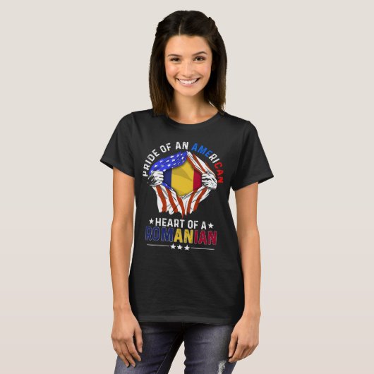 T-shirt Flag romanian (Devant entier)