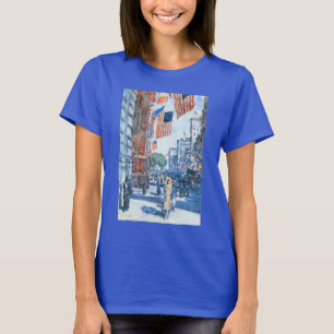 T-shirt Flags Fifth Avenue par Childe Hassam, Art Vintage