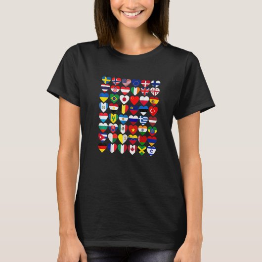 T-shirt Flags of the Countries of the World International (Devant)