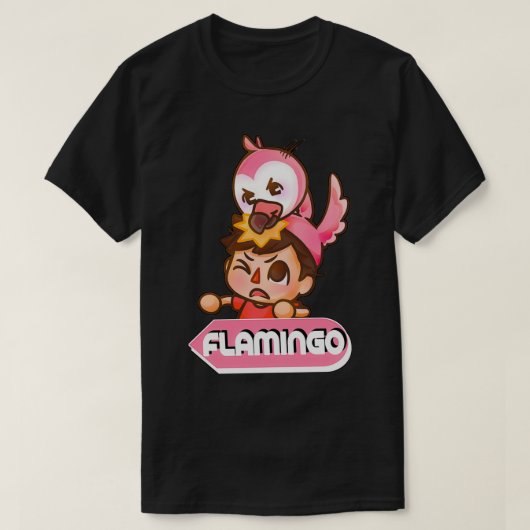 T-shirt Flam Flim Flamant rose mignonne (Design devant)