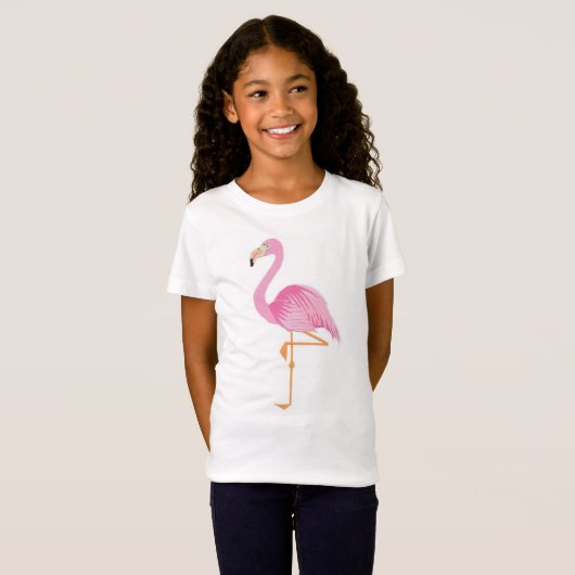 T-shirt flamand rose (Devant entier)
