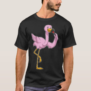 T-shirt Flamant avec rouge à lèvres