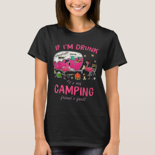 T-shirt Flamant Drôle Si Je Suis Ivre C'est À Mes Amis De