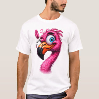T-shirt Flamant Drôle – Style Dessin Animé Lumineu