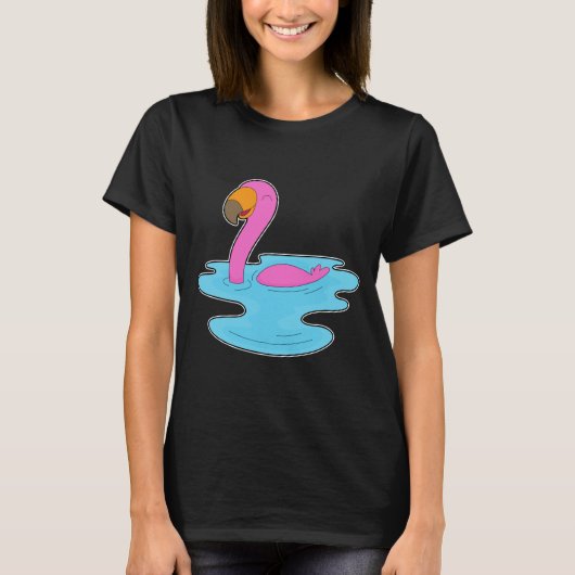 T-shirt Flamant en train de nager (Devant)