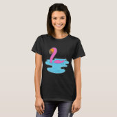 T-shirt Flamant en train de nager (Devant entier)