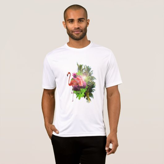 T-shirt Flamant et tu fleuris (Devant entier)