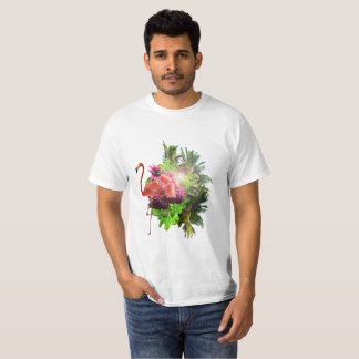 T-shirt Flamant et tu fleuris