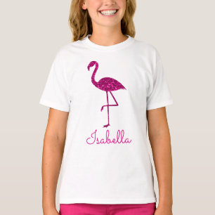 T-shirt Flamant flamand pétillant parties scintillant rose