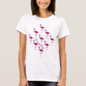 T-shirt Flamant flamand pétillant parties scintillant rose (Devant)